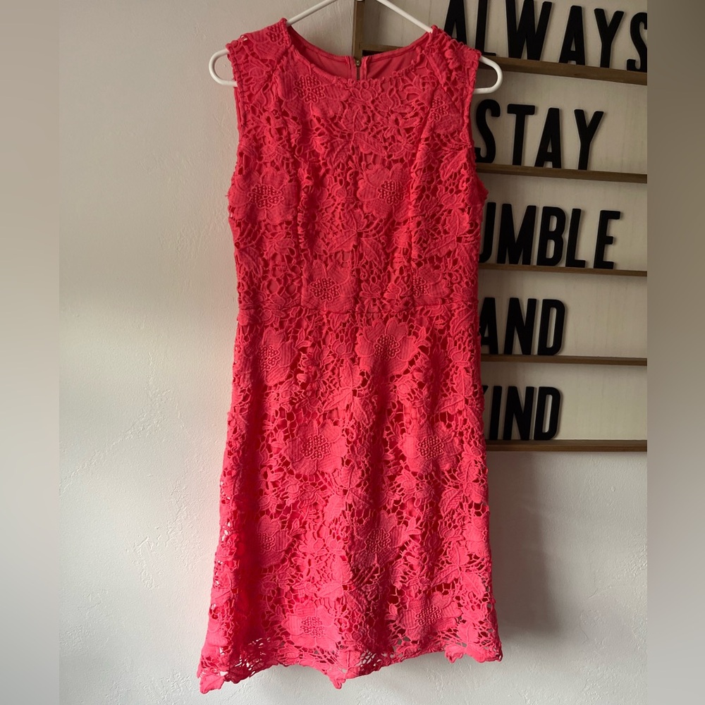 Ryan Michelle Hot Pink Lace Dress